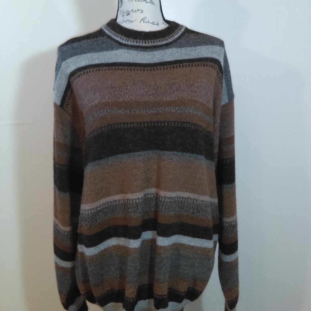 Waliki Mens 100% Alpaca Sweater Hand Loomed - Picture 1 of 6